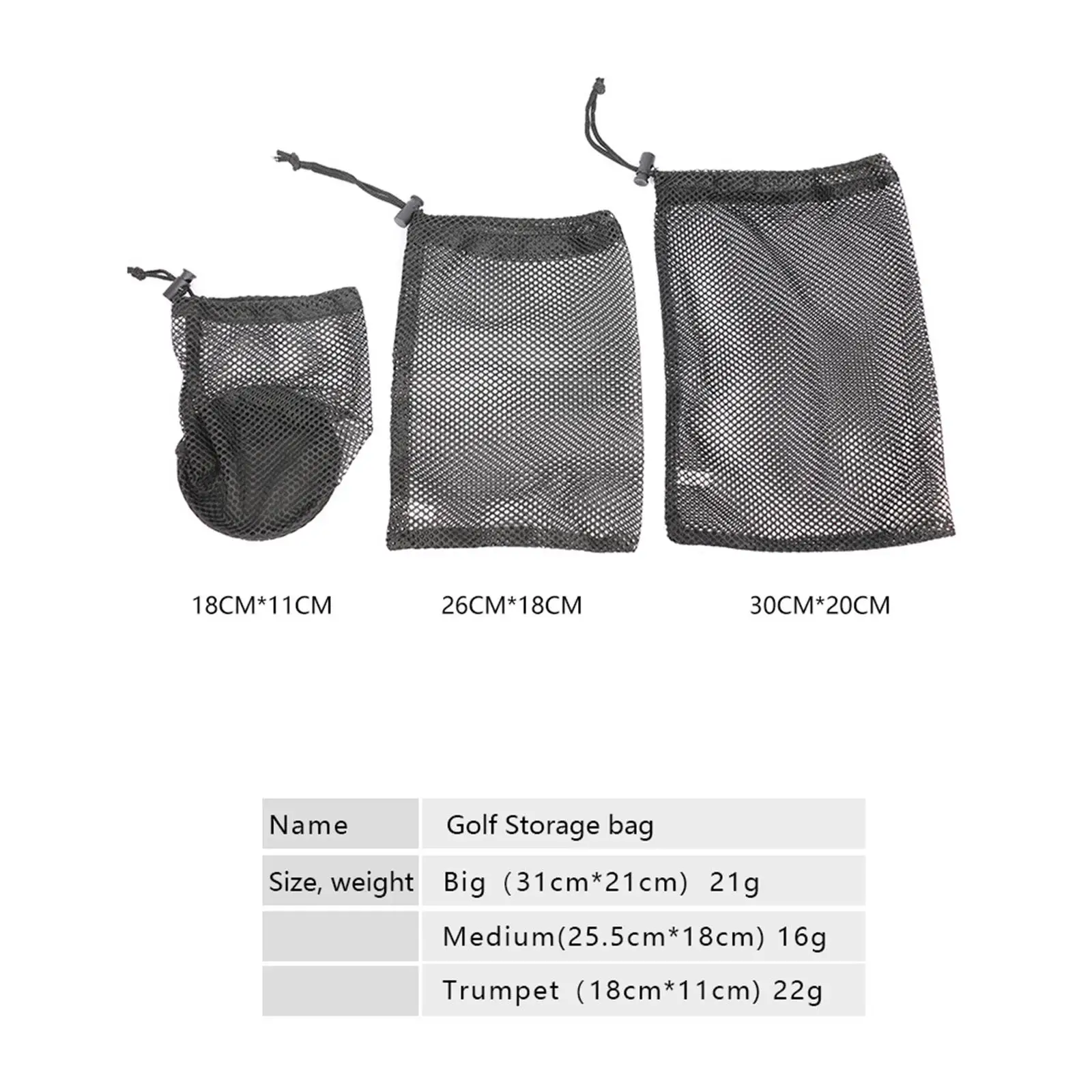 Nylon Mesh Golf Ball Bag Large Capacity Ball Organizer Drawstring Cord Lock for Sports Golf Supplies and Camping
Nylon Mesh Golf Ball Bag Large Capacity Ball Organizer Drawstring Cord Lock for Sports Golf Supplies and Camping