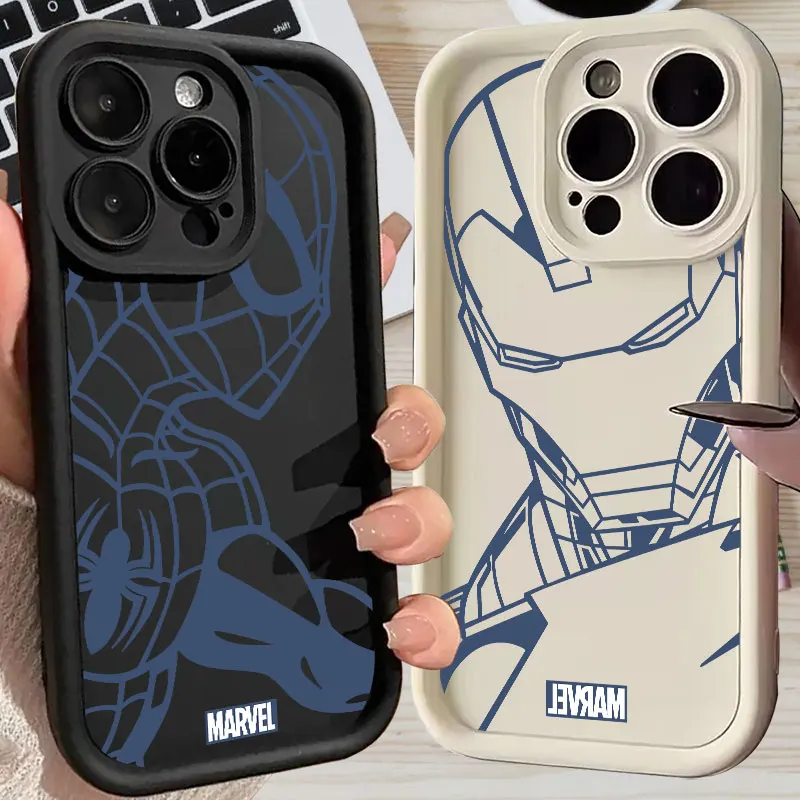 MARVEL Iron Man Spider-Man Phone Case For iPhone 11 12 13 14 15 16 Pro Max Silicone Case For iPhone 15 16 Plus Protective Cover
MARVEL Iron Man Spider-Man Phone Case For iPhone 11 12 13 14 15 16 Pro Max Silicone Case For iPhone 15 16 Plus Protective Cover