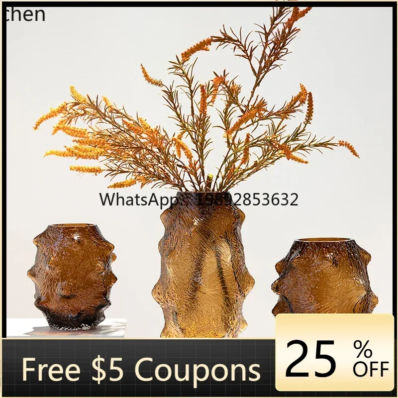 9Sea Cucumber Glass Vase Irregular Shape Wrinkle Creative Decorative Ornament Living Room Dining Table Flower Arrangement Vase
9Sea Cucumber Glass Vase Irregular Shape Wrinkle Creative Decorative Ornament Living Room Dining Table Flower Arrangement Vase