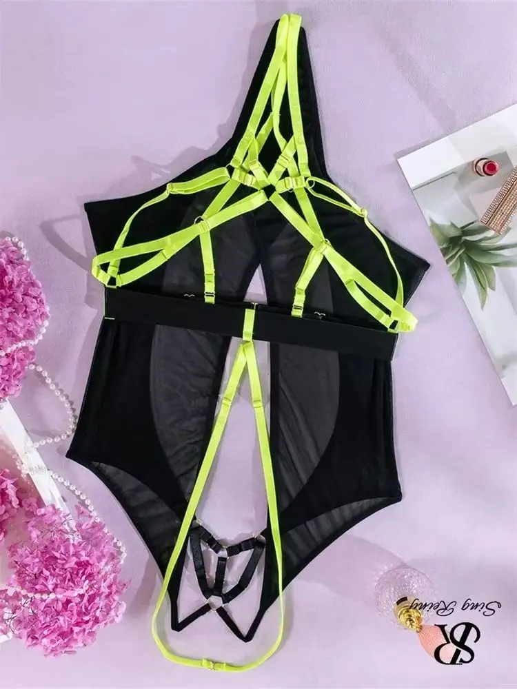 SINGREINY Sexy Halter Porno Slim Bodysuits Sleeveless Bandage Slim Club Sensual Playsuits Women Spliced Backless Erotic Rompers
SINGREINY Sexy Halter Porno Slim Bodysuits Sleeveless Bandage Slim Club Sensual Playsuits Women Spliced Backless Erotic Rompers