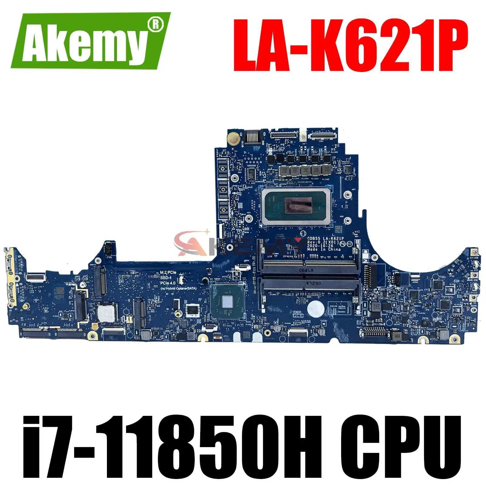 For Dell Precision 7560 Core Intel Core i7-11850H Laptop Motherboard GDB55 LA-K621P Mainboard 100% Tested
For Dell Precision 7560 Core Intel Core i7-11850H Laptop Motherboard GDB55 LA-K621P Mainboard 100% Tested