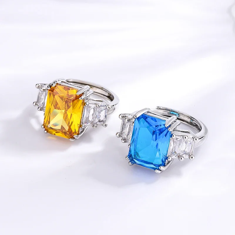 Luxurious 925 Silver Fashion Big Blue Stone Ring Charm Jewelry Women CZ Wedding Promise Engagement For Ladies Gifts
Luxurious 925 Silver Fashion Big Blue Stone Ring Charm Jewelry Women CZ Wedding Promise Engagement For Ladies Gifts