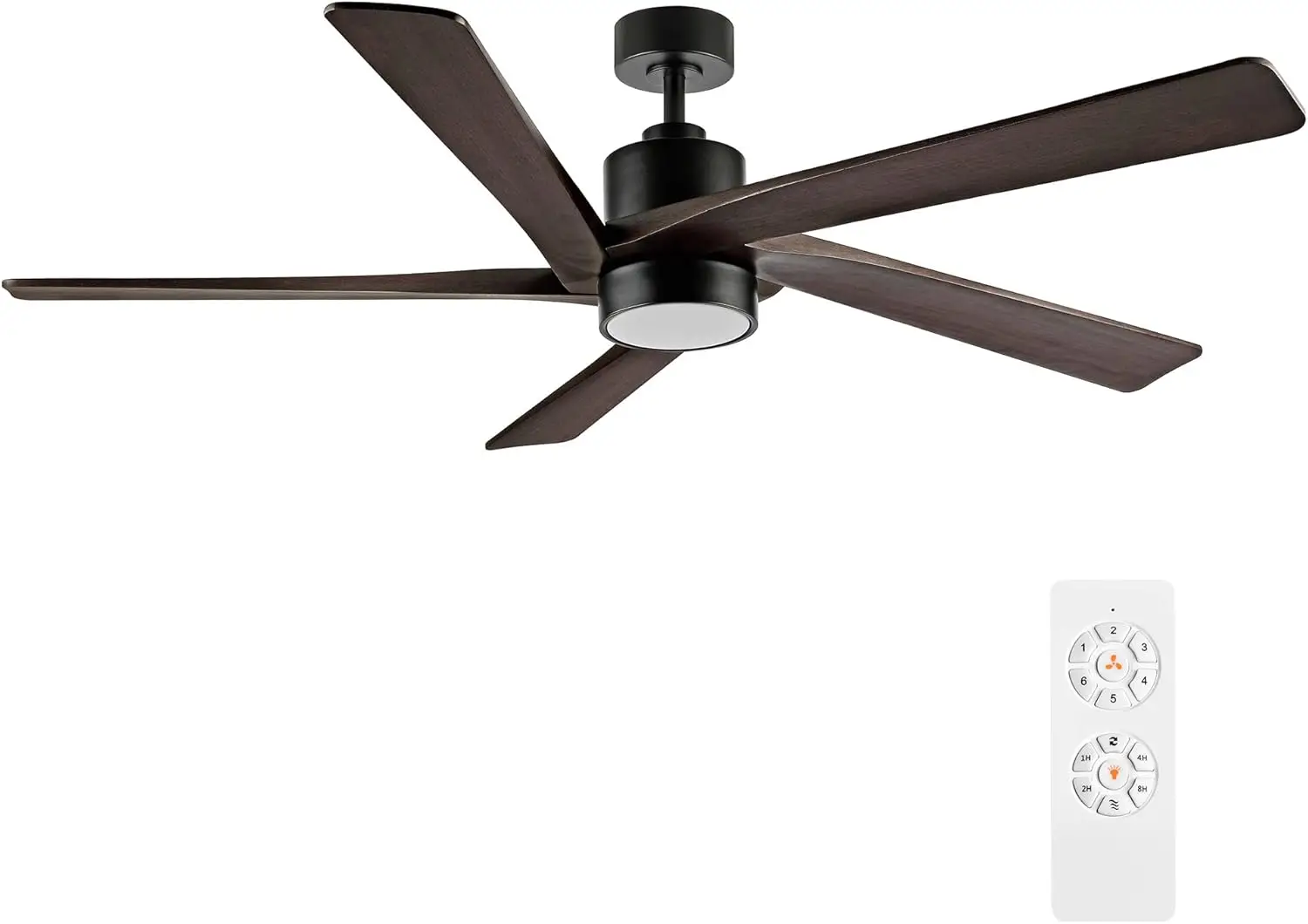 64 Inch DC Ceiling Fan Lights Remote Control 5 Reversible Carved Wood Blades 6 Speed Noiseless Motor Modern Matte Black Walnut F
64 Inch DC Ceiling Fan Lights Remote Control 5 Reversible Carved Wood Blades 6 Speed Noiseless Motor Modern Matte Black Walnut F