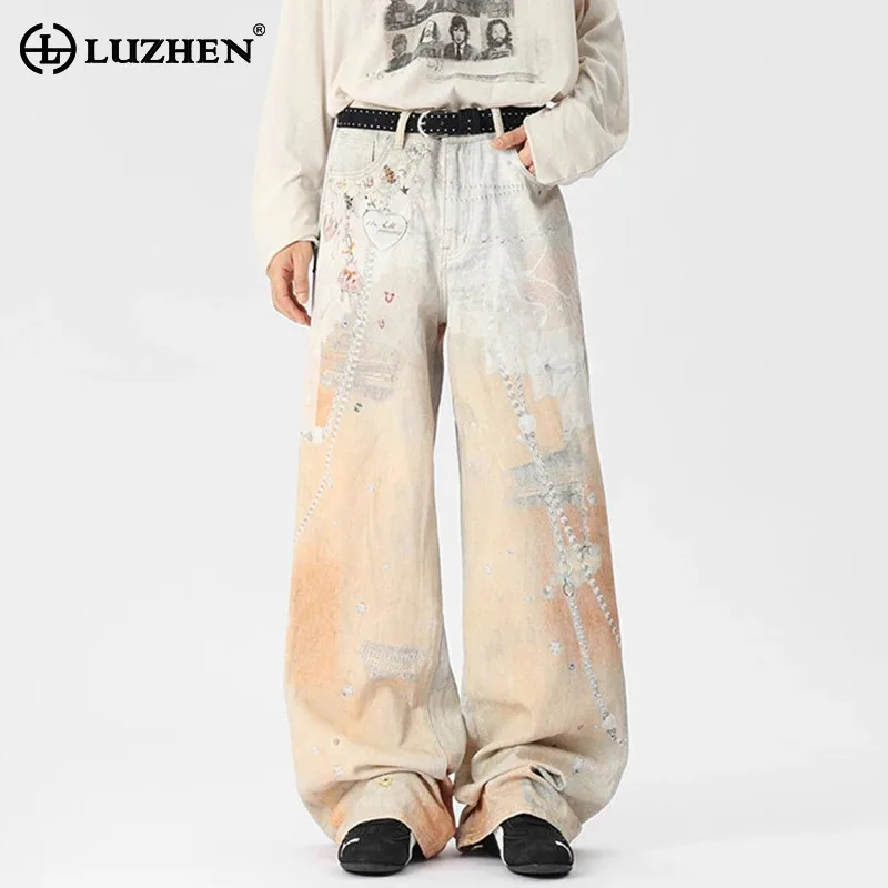 LUZHEN Personalized Tie-dyed Fashion Baggy Straight Denim Pants Men's 2025 New Original Street Wear Wide Leg Jeans Male JY3003
LUZHEN Personalized Tie-dyed Fashion Baggy Straight Denim Pants Men's 2025 New Original Street Wear Wide Leg Jeans Male JY3003
