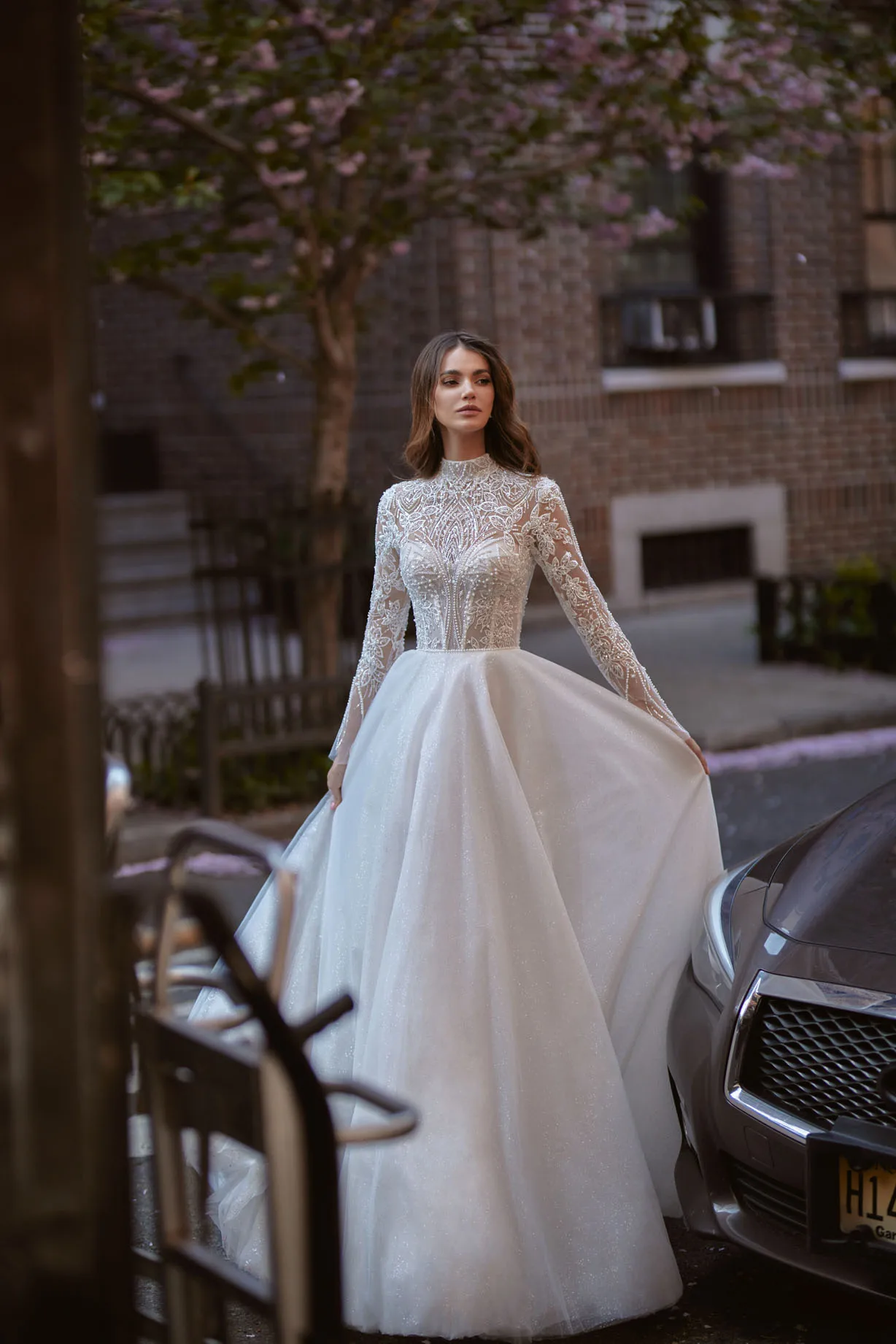 Full Sleeves Wedding Dress High Neck Beaded Glittery Tulle Luxury Bride Gowns Women Bridal
Full Sleeves Wedding Dress High Neck Beaded Glittery Tulle Luxury Bride Gowns Women Bridal