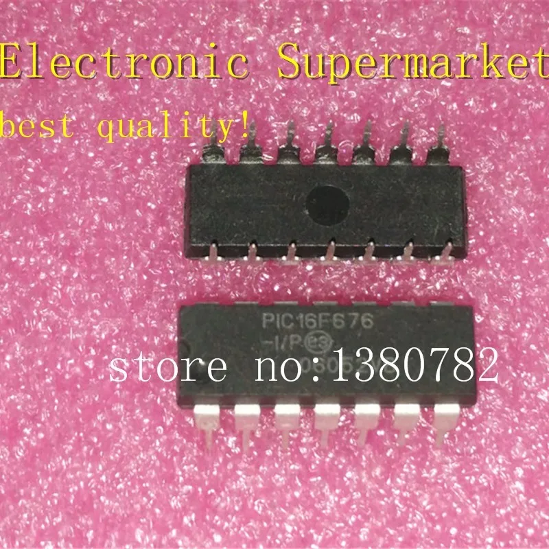 Free Shipping 20pcs-100pcs/lots PIC16F676-I/P CHIP DIP-14 New IC In stock!
Free Shipping 20pcs-100pcs/lots PIC16F676-I/P CHIP DIP-14 New IC In stock!
