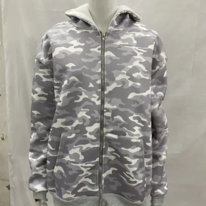 Европейско-американская мода, камуфляжный леопардовый принт внутри и снаружи, кардиган на молнии с длинными рукавами, пальто с капюшоном, мужская и женская одежда
Европейско-американская мода, камуфляжный леопардовый принт внутри и снаружи, кардиган на молнии с длинными рукавами, пальто с капюшоном, мужская и женская одежда