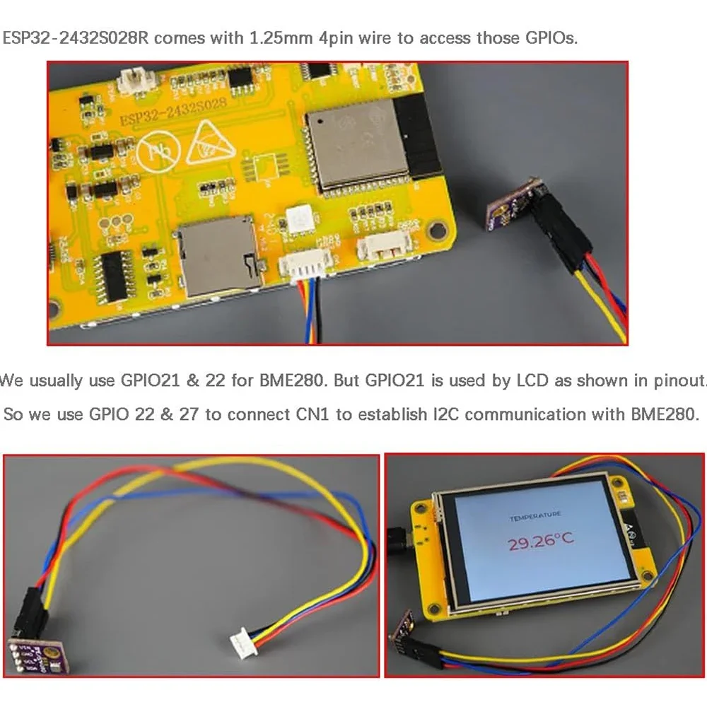 ESP32 2,8 TFT ЖК-модуль сенсорного экрана ESP32-2432S028R ILI9341 Драйвер ESP-WROOM-32 WiFi BLE Двухъядерный чехол для макетной платы
ESP32 2,8 TFT ЖК-модуль сенсорного экрана ESP32-2432S028R ILI9341 Драйвер ESP-WROOM-32 WiFi BLE Двухъядерный чехол для макетной платы