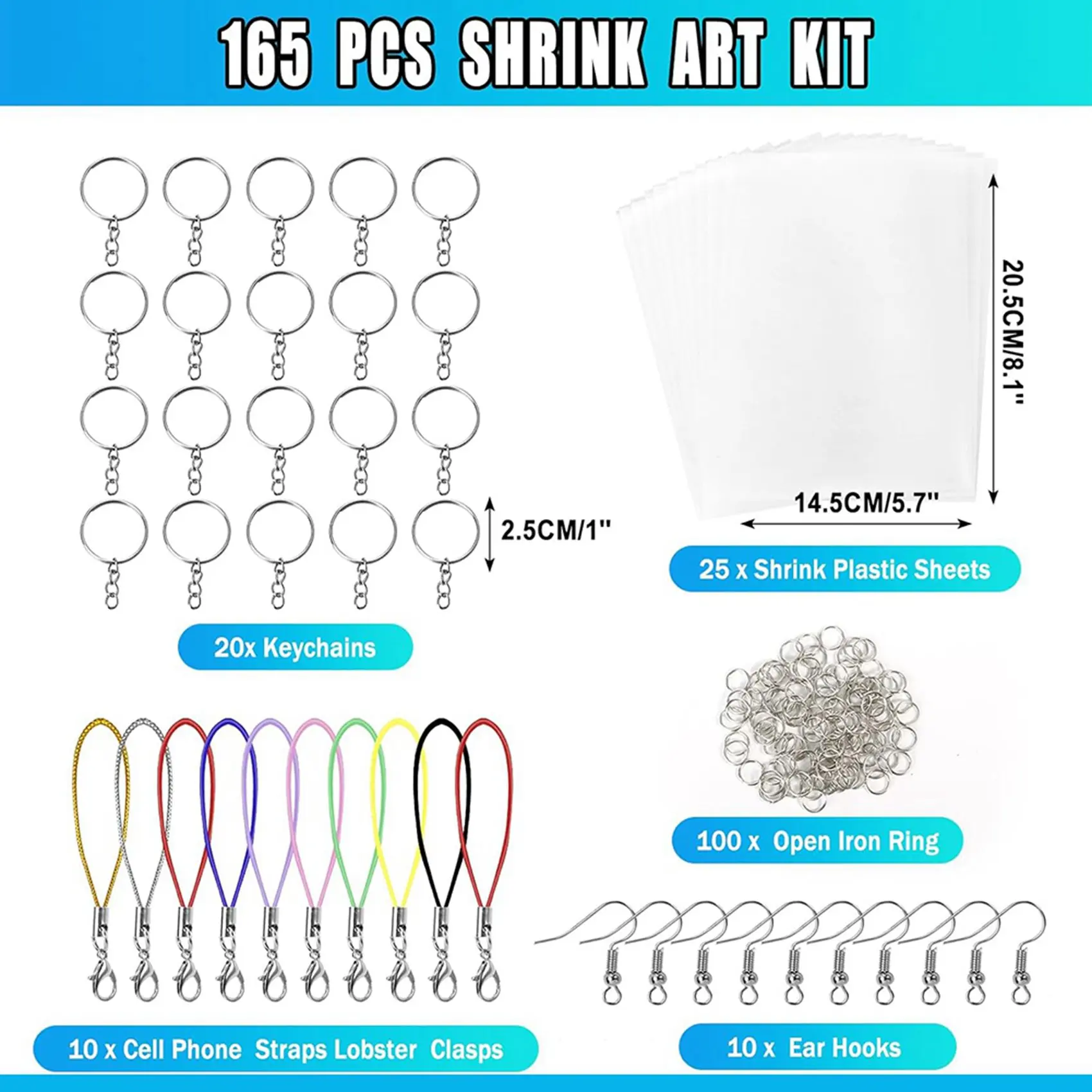 【CHRISTMAS 】Shrinky Plastic Sheets Keychain Kit, 330Pcs Shrinky Art Kit For Kids For DIY Ornaments For Creative-Craft
【CHRISTMAS 】Shrinky Plastic Sheets Keychain Kit, 330Pcs Shrinky Art Kit For Kids For DIY Ornaments For Creative-Craft