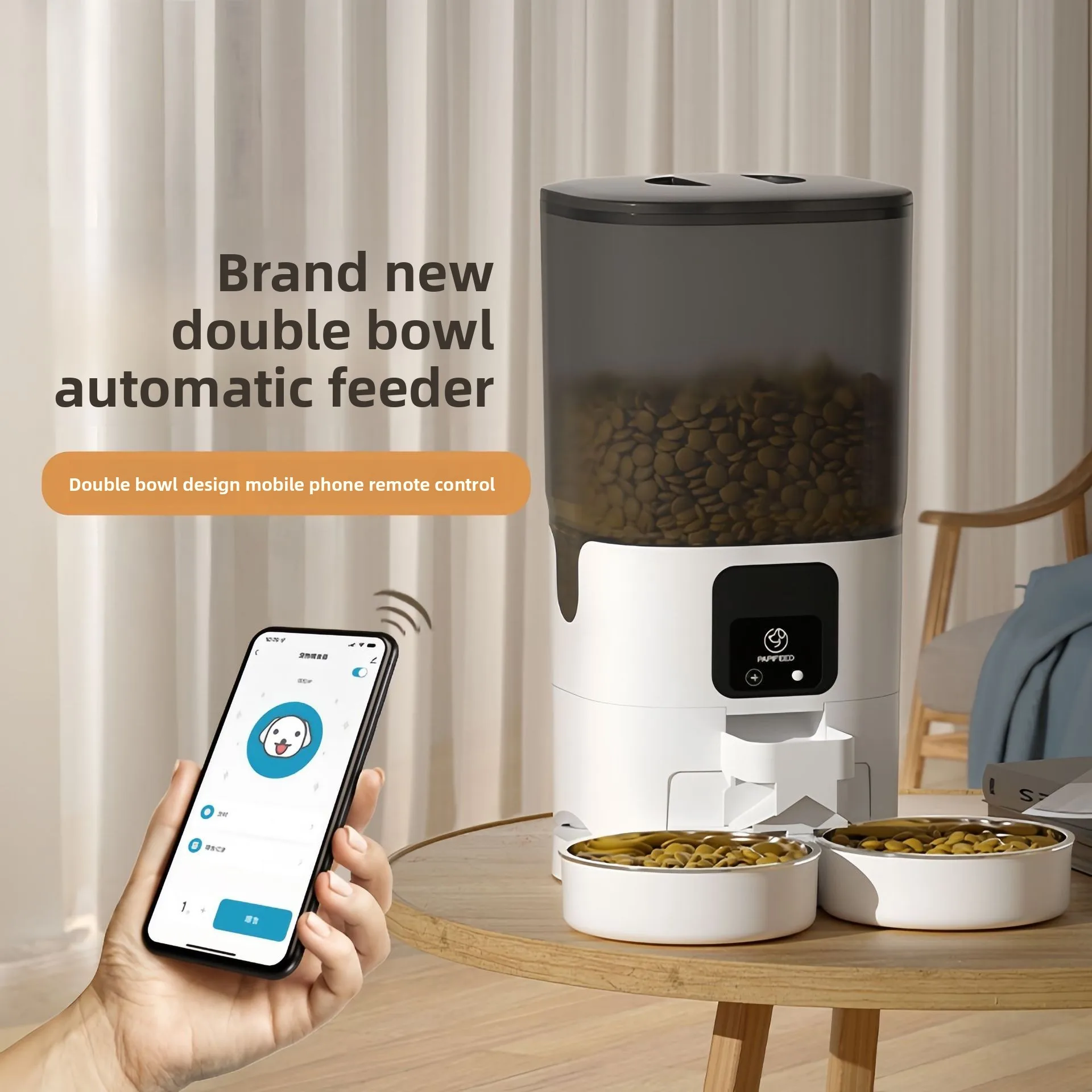 Pet Double Bowl Intelligent Feeder Food Automatic Timing Quantitative Dog Food Feeder Wifi Remote Video Surveillance Feeding Set
Pet Double Bowl Intelligent Feeder Food Automatic Timing Quantitative Dog Food Feeder Wifi Remote Video Surveillance Feeding Set