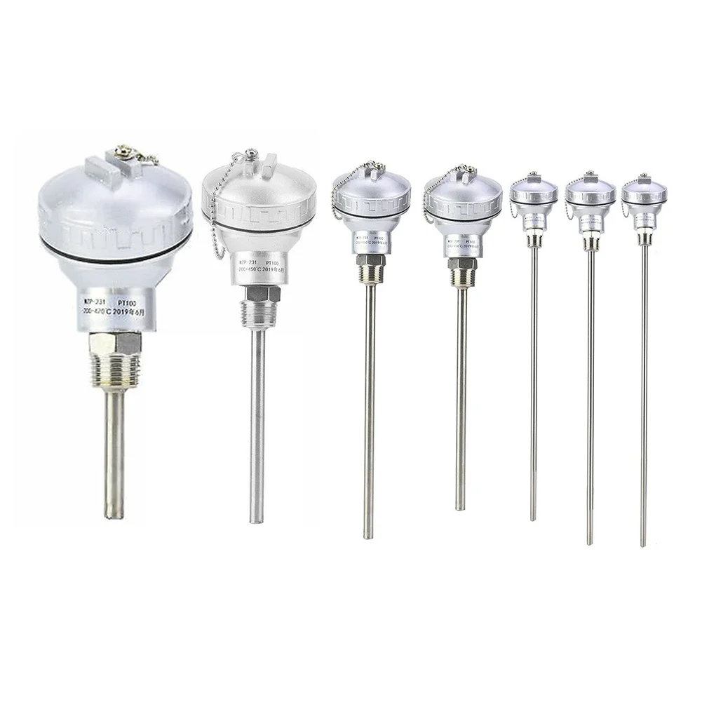 50-400mm RTD PT100 Temperature Sensor Probe 1/2" NPT Thread Thermocouple Terminal Head 304 Stainless Steel Measurement Tool
50-400mm RTD PT100 Temperature Sensor Probe 1/2" NPT Thread Thermocouple Terminal Head 304 Stainless Steel Measurement Tool