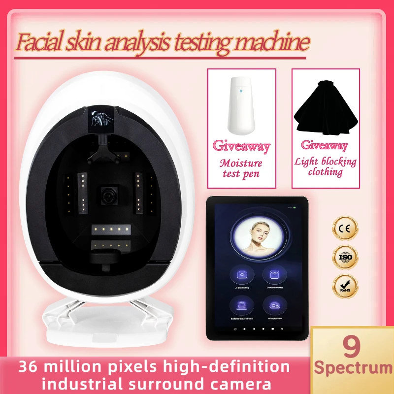 36million High-definition Pixel Industrial Camera AISIA Facial Skin Analysis And Detection Machine 9 Spectrum Imaging Technology
36million High-definition Pixel Industrial Camera AISIA Facial Skin Analysis And Detection Machine 9 Spectrum Imaging Technology