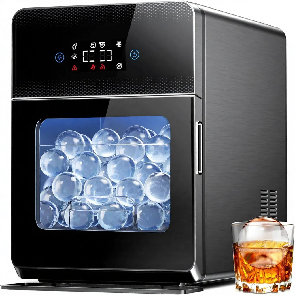50mm Round Ice Maker Clear Ball Maker 4pcs Per Cycle 144-Piece/Day Sphere Ice Maker Sphere/Ball Professional ice Machine
50mm Round Ice Maker Clear Ball Maker 4pcs Per Cycle 144-Piece/Day Sphere Ice Maker Sphere/Ball Professional ice Machine