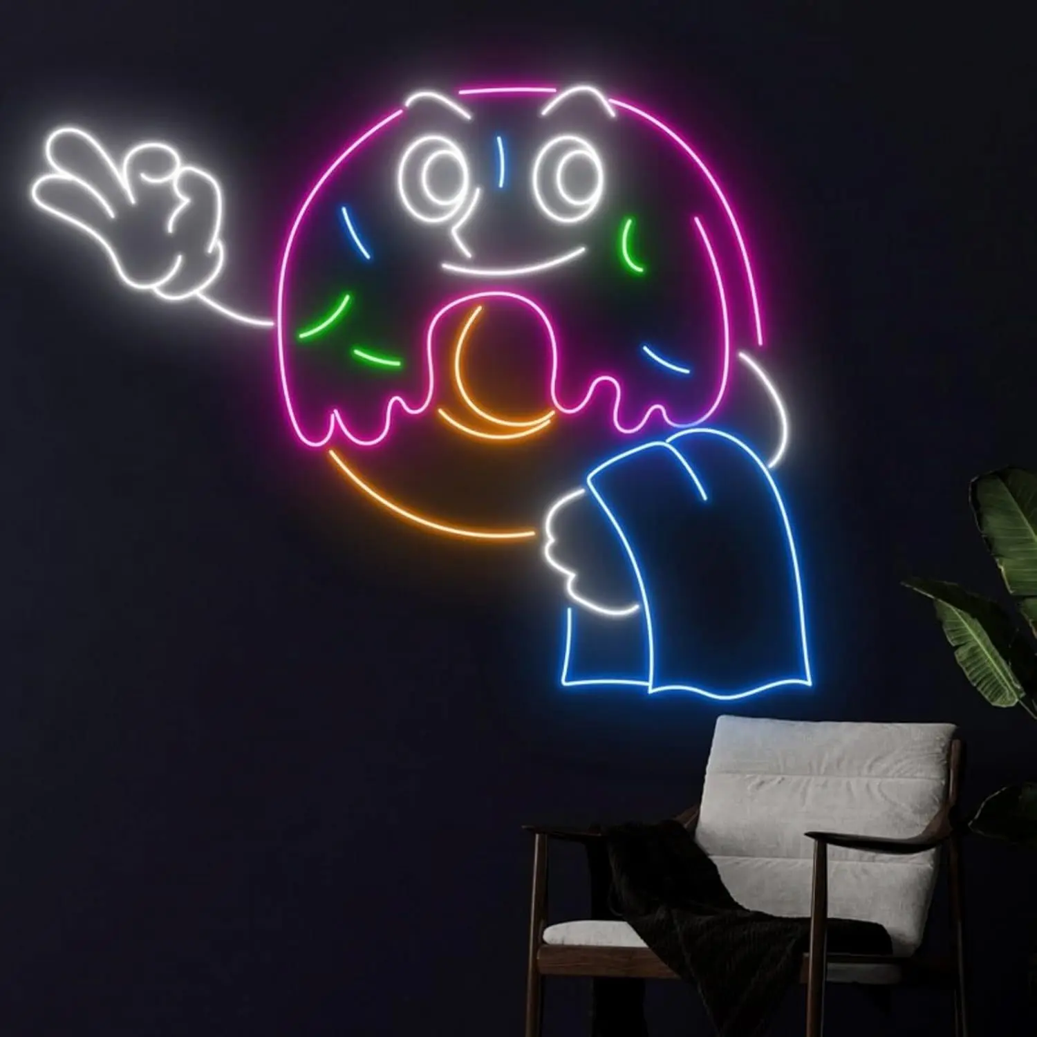 Funny Donut LED Neon Sign with Cute Face for Kids Room Game Room Bar Cafe Decor Creates Playful Cozy Atmosphere Neon Light Gift
Funny Donut LED Neon Sign with Cute Face for Kids Room Game Room Bar Cafe Decor Creates Playful Cozy Atmosphere Neon Light Gift