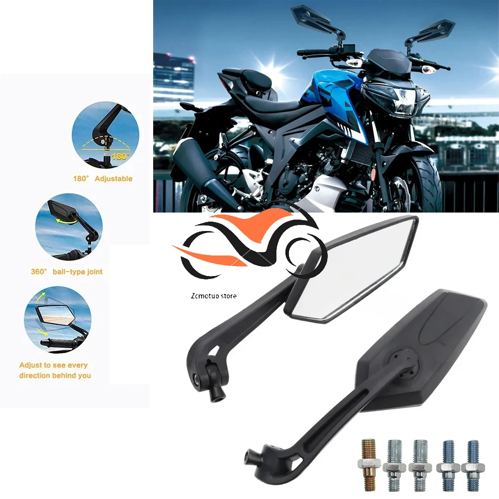 YOSOLO Motorcycle Rearview Mirrors For Cafe Racer Universal Black Motorcycle Accessories Side Mirrors
YOSOLO Motorcycle Rearview Mirrors For Cafe Racer Universal Black Motorcycle Accessories Side Mirrors