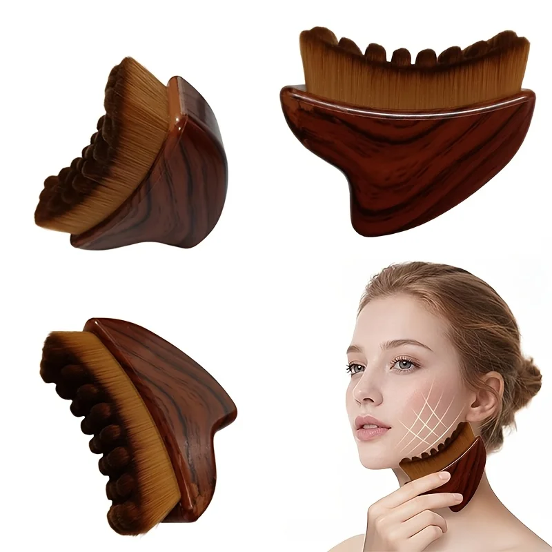 Comfortable facial massage brush with an angled design for easier hand grip, for facial massage
Comfortable facial massage brush with an angled design for easier hand grip, for facial massage