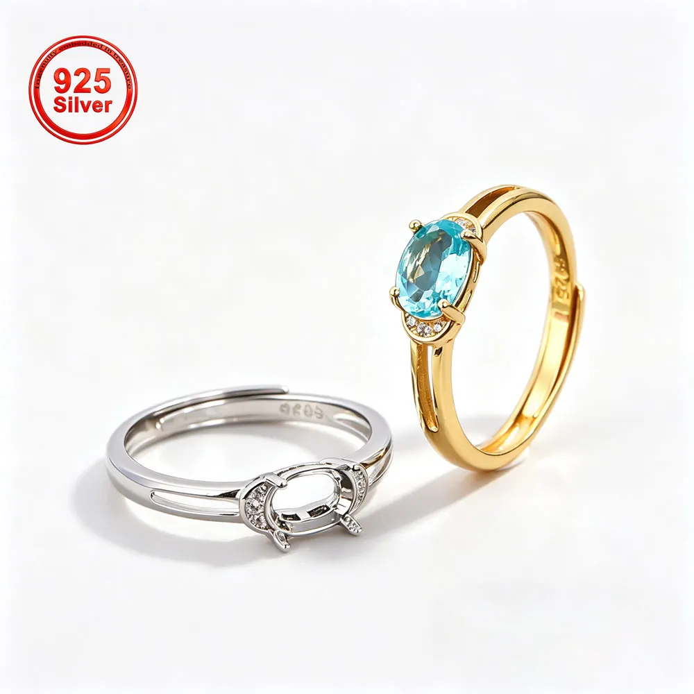 S925 Silver Ring Blank Settings Fit 5x7mm Oval Stone, DIY Handmade Jewelry Base Jewelry Making Findings Accessories Parts
S925 Silver Ring Blank Settings Fit 5x7mm Oval Stone, DIY Handmade Jewelry Base Jewelry Making Findings Accessories Parts