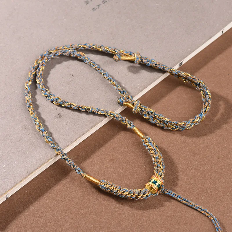 Hand-Woven Tibetan Necklace Neck Lanyard Semi-Finished ProductsdiyCrafts Hand Rub Cotton Cord Pendant Accessories Pendant Rope
Hand-Woven Tibetan Necklace Neck Lanyard Semi-Finished ProductsdiyCrafts Hand Rub Cotton Cord Pendant Accessories Pendant Rope