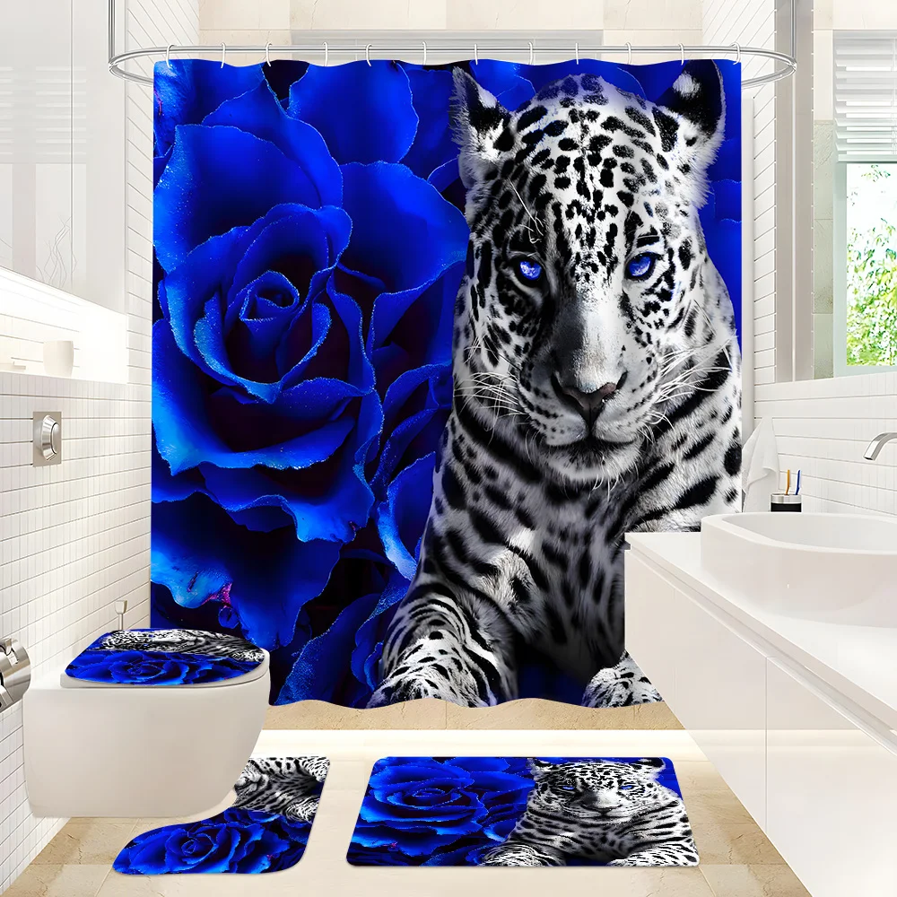 Набор для ванной комнаты Blue Leopard и Rose, мягкие и стильные аксессуары для ванной из четырех предметов с жирным, элегантным дизайном
Набор для ванной комнаты Blue Leopard и Rose, мягкие и стильные аксессуары для ванной из четырех предметов с жирным, элегантным дизайном