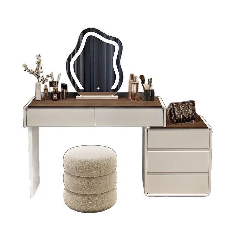 Solid wood dresser bedroom, modern simple small apartment, light luxury makeup table and chest integrated
Solid wood dresser bedroom, modern simple small apartment, light luxury makeup table and chest integrated
