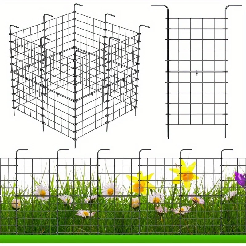 32 Pack Decorative Garden Fence Outdoor 24in x 22ft Coated Metal RustProof Landscape Wrought Iron Wire Border Folding Fences Flower Bed Fencing Barrier Section Panels Decor Picket Edging
32 Pack Decorative Garden Fence Outdoor 24in x 22ft Coated Metal RustProof Landscape Wrought Iron Wire Border Folding Fences Flower Bed Fencing Barrier Section Panels Decor Picket Edging
