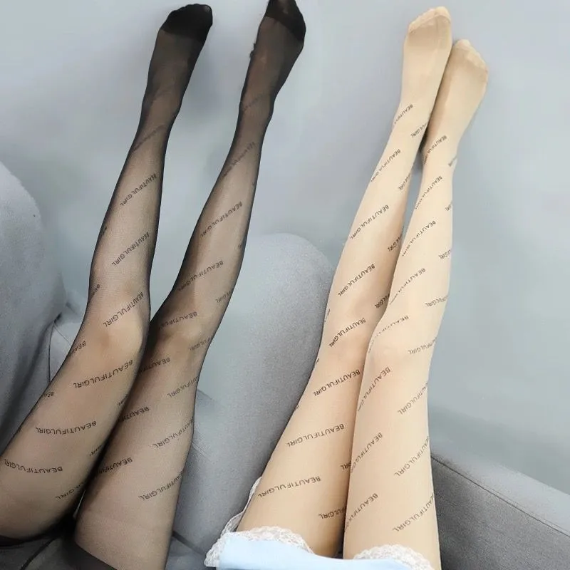 Summer Thin European and American Wind Black Arbitrary Cut Silk StockingsBLetter Printed PantyhoseCLetters NOLeggings
Summer Thin European and American Wind Black Arbitrary Cut Silk StockingsBLetter Printed PantyhoseCLetters NOLeggings