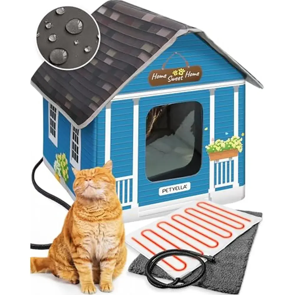 Outdoor Heated Cat House Weatherproof Shelter Cats and Small Pets Durable Insulated Design Easy Set Up and Cleaning Perfect Gift
Outdoor Heated Cat House Weatherproof Shelter Cats and Small Pets Durable Insulated Design Easy Set Up and Cleaning Perfect Gift