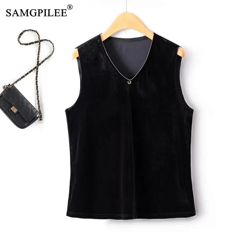 Elegant V Neck Trim Color Blocking Velvet Sleeveless Vest Women's Autumn Winter 2023 New In Outerwears Bottoming Jackets 4XL
Elegant V Neck Trim Color Blocking Velvet Sleeveless Vest Women's Autumn Winter 2023 New In Outerwears Bottoming Jackets 4XL