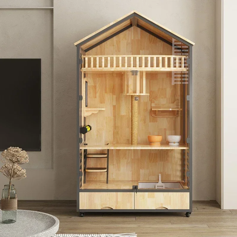 Oversized Cat Cage Solid Wood Luxury Cat House Home House Cattery Cage Customizable Cabinet Villa
Oversized Cat Cage Solid Wood Luxury Cat House Home House Cattery Cage Customizable Cabinet Villa
