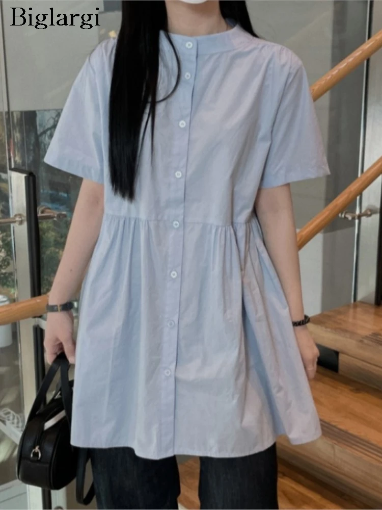 Summer Shirts Women Ruffle Fashion Korean Style Ladies Blouses Loose Casual Pleated Short Sleeve Woman Shirt
Summer Shirts Women Ruffle Fashion Korean Style Ladies Blouses Loose Casual Pleated Short Sleeve Woman Shirt