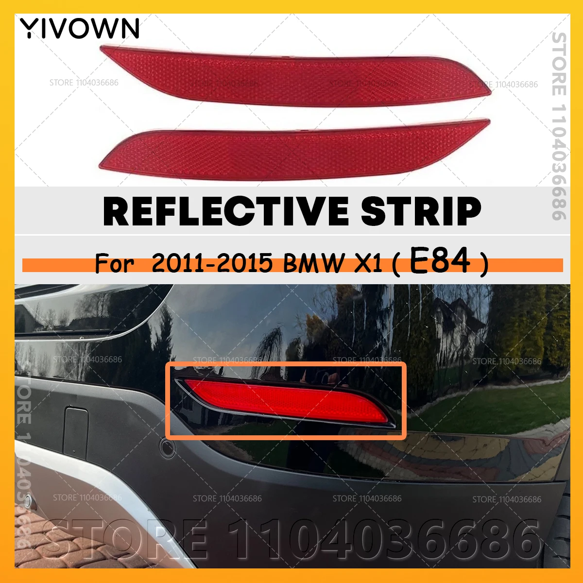For 2011-2015 X1 28i 28ix 35ix (E84) Rear Bumper Reflector Warning Reflective Strip 63147314883 63147314884
For 2011-2015 X1 28i 28ix 35ix (E84) Rear Bumper Reflector Warning Reflective Strip 63147314883 63147314884