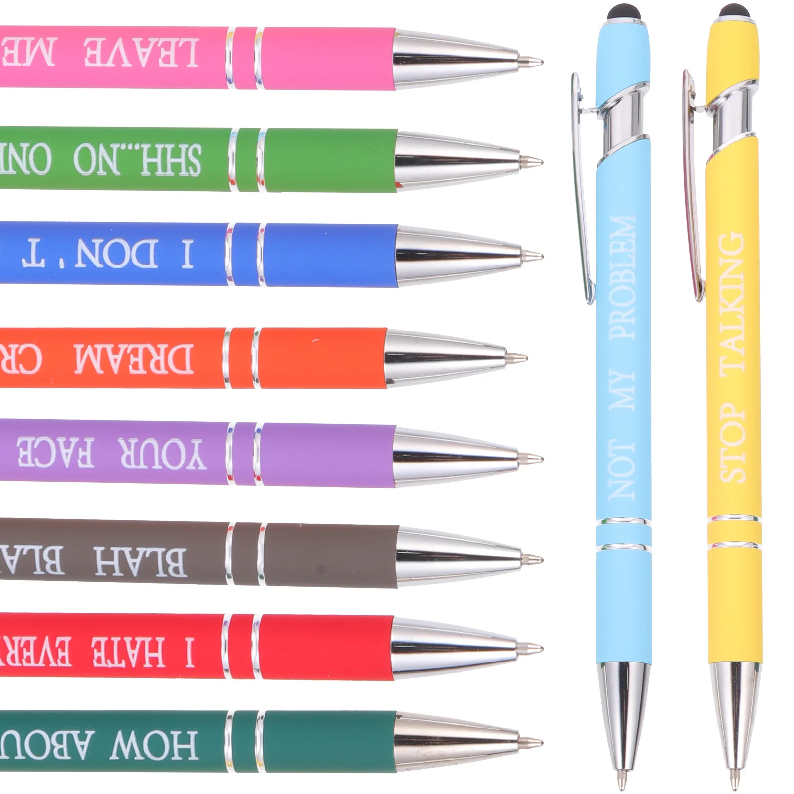10pcs Ballpoint Pen Creative Stylish Smooth Writing Fun Pens Daily Use Portable Inspiring Motto Gel Ink Office Stationery
10pcs Ballpoint Pen Creative Stylish Smooth Writing Fun Pens Daily Use Portable Inspiring Motto Gel Ink Office Stationery