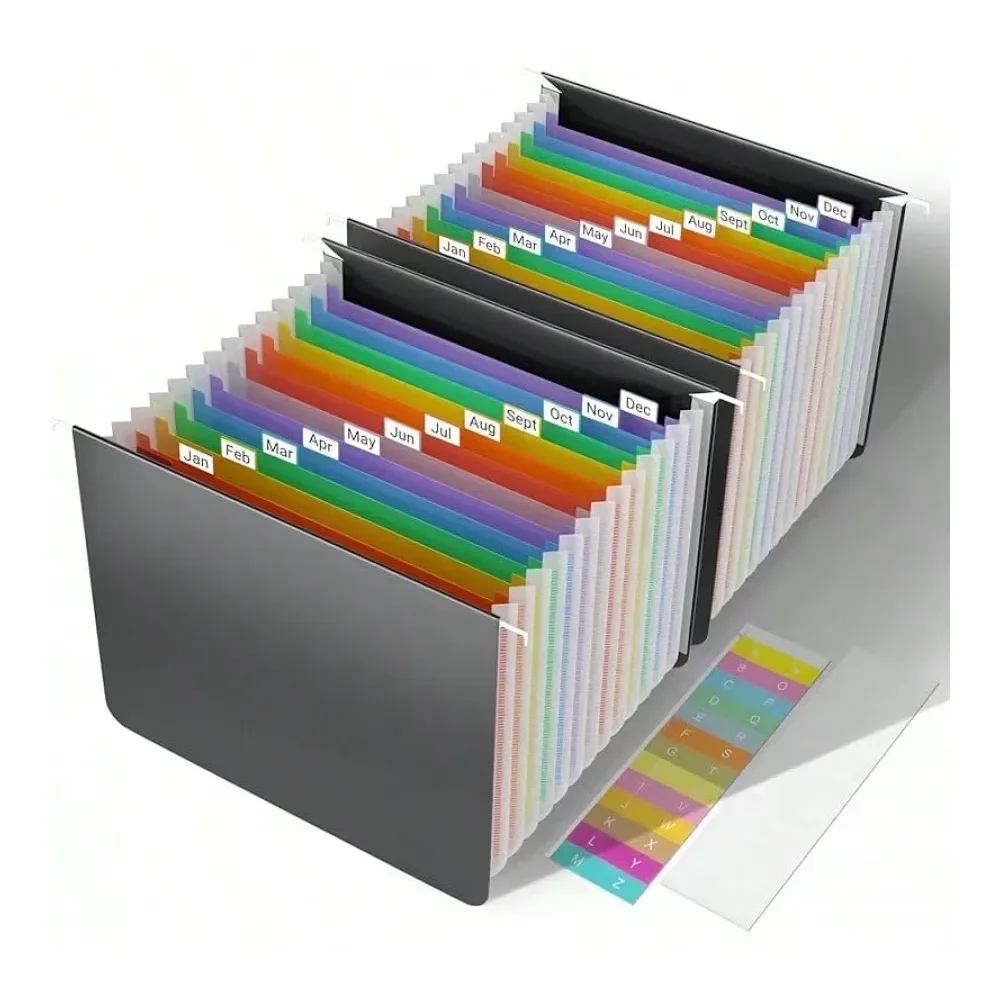 Hanging File Folders,Plastic Expandable Hanging Folder Letter Size,Filing Cabinet,13 Innovative Accordion Pocket,Alphabetical T
Hanging File Folders,Plastic Expandable Hanging Folder Letter Size,Filing Cabinet,13 Innovative Accordion Pocket,Alphabetical T