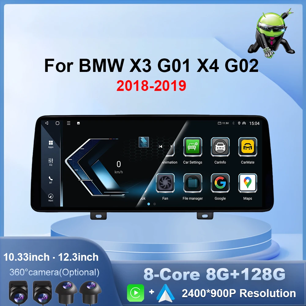 Android OS for BMW X3 G01 X4 G02 2018 - 2020 EVO System Car Radio Video Player Carplay DSP Stereo 12.3 inch Touch Screen 4G WiFi
Android OS for BMW X3 G01 X4 G02 2018 - 2020 EVO System Car Radio Video Player Carplay DSP Stereo 12.3 inch Touch Screen 4G WiFi