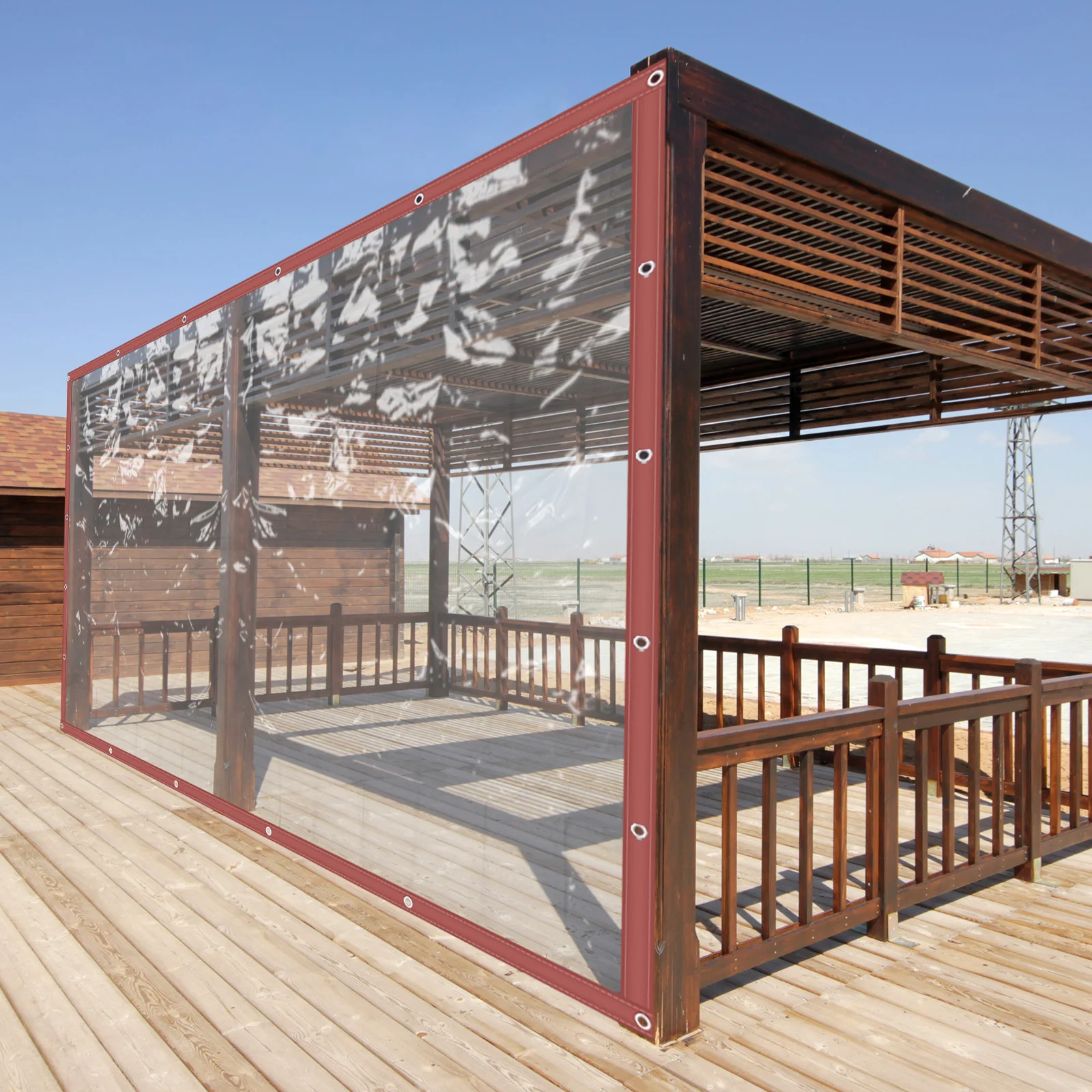 Outdoor Clear Tarp Curtain, Waterproof PVC Rain Curtain, 8x16ft 2.5x5m 0.5mm, Tear Resistant Patio Canopy Cover for Deck Balcony Pergola
Outdoor Clear Tarp Curtain, Waterproof PVC Rain Curtain, 8x16ft 2.5x5m 0.5mm, Tear Resistant Patio Canopy Cover for Deck Balcony Pergola