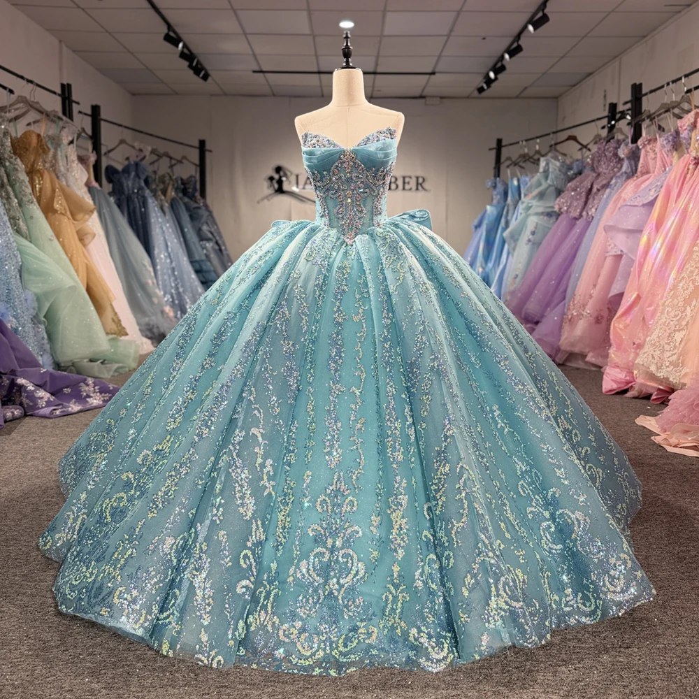 Blue Quinceanera Dress 2026 With Bow Court Train Princess Sleeveless Sweet 16 Years Birthday Prom Party Gown Backless Customized
Blue Quinceanera Dress 2026 With Bow Court Train Princess Sleeveless Sweet 16 Years Birthday Prom Party Gown Backless Customized