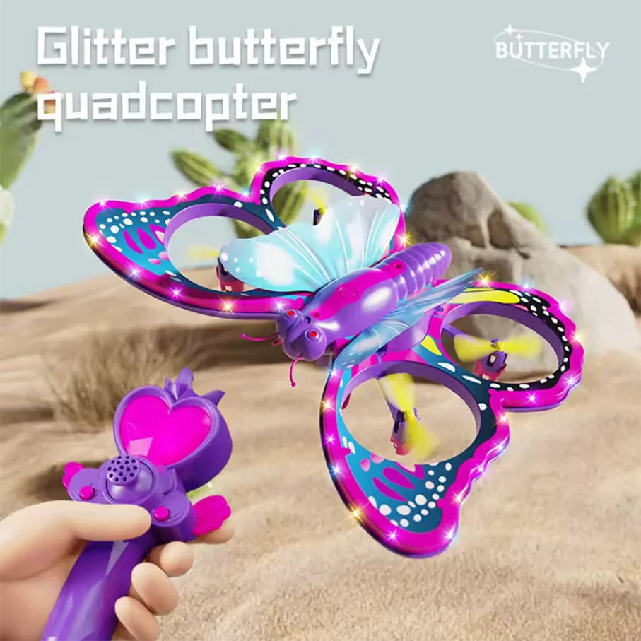 Butterfly remote-controlled aircraft, shock-resistant EPP foam drone, equipped with lights and a model aircraft.
Butterfly remote-controlled aircraft, shock-resistant EPP foam drone, equipped with lights and a model aircraft.