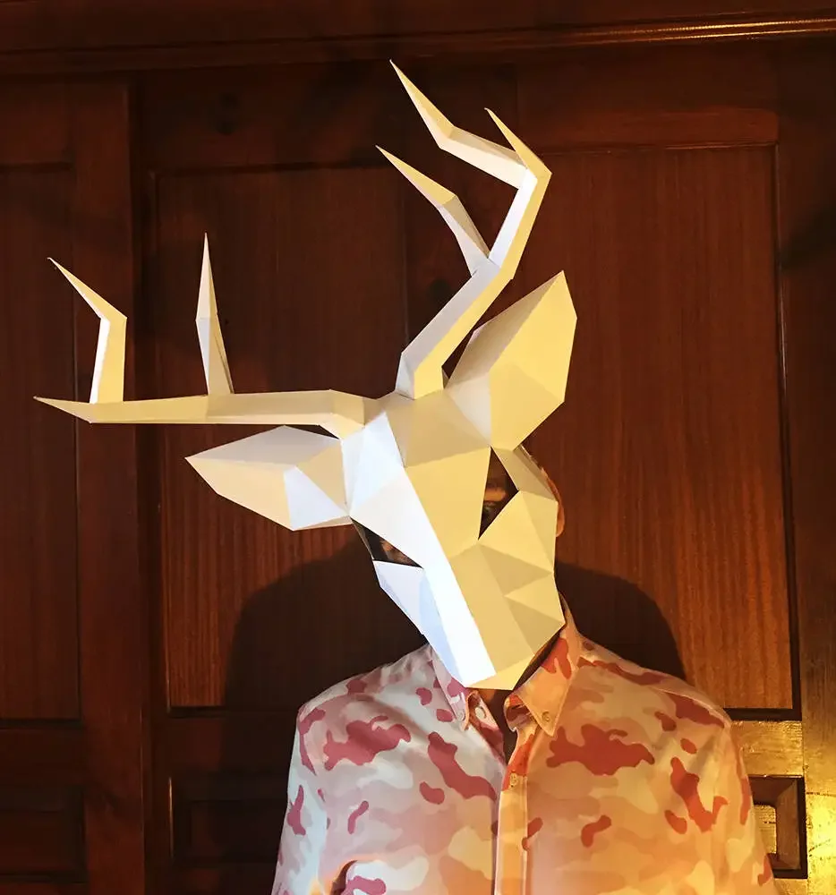 Christmas Deer Helmet Hooded Mask Wearable Handmade Paper Model Masquerade Ball DIY Creative Gift
Christmas Deer Helmet Hooded Mask Wearable Handmade Paper Model Masquerade Ball DIY Creative Gift