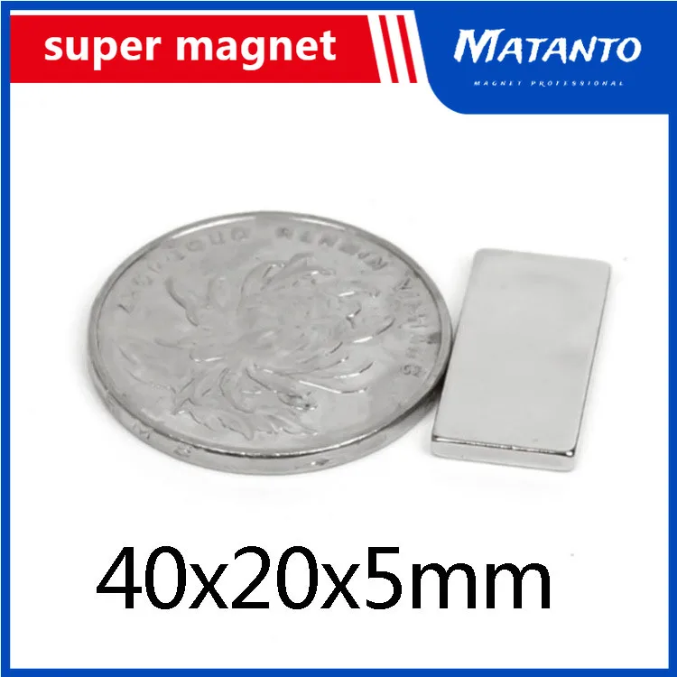 1/2/3PCS 40x20x5 Quadrate Strong Neodymium Magnet 40*20*5mm Strip Powerful NdFeB Magnetic 40x20x5mm Rare Earth Magnets
1/2/3PCS 40x20x5 Quadrate Strong Neodymium Magnet 40*20*5mm Strip Powerful NdFeB Magnetic 40x20x5mm Rare Earth Magnets