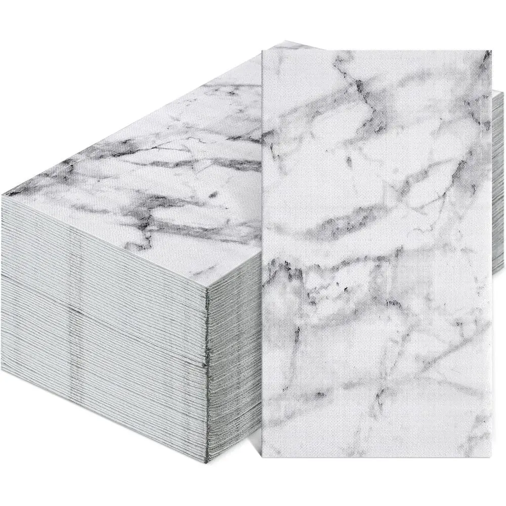 100 Pack Marbled Paper Hand Towels - Decorative Napkins for Weddings, Parties, and Kitchen Use
100 Pack Marbled Paper Hand Towels - Decorative Napkins for Weddings, Parties, and Kitchen Use