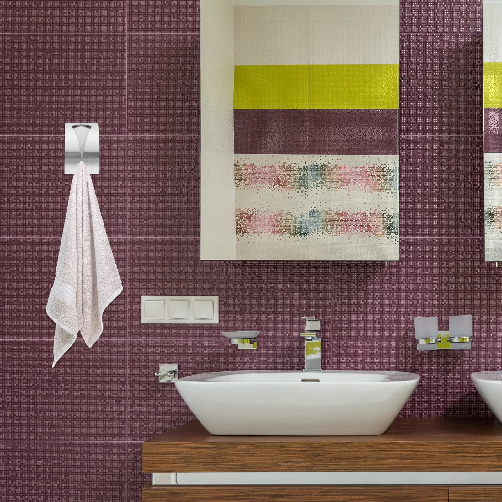 4pcs Stainless Steel Wall Mounted Towel Hooks Non-Punching Easy Install Bathroom Kitchen Storage Hanging Hook Space Saving
4pcs Stainless Steel Wall Mounted Towel Hooks Non-Punching Easy Install Bathroom Kitchen Storage Hanging Hook Space Saving