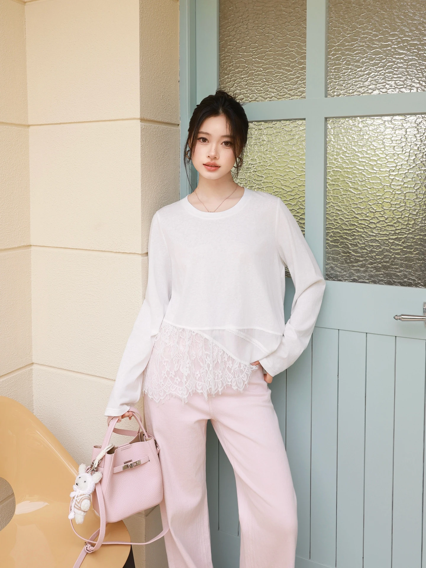 Lacy Patchwork Slimming Long Sleeve T-Shirt Women's Fashionable Style French Brand ME Breathable Cotton Polyester Blend Sprin...
Lacy Patchwork Slimming Long Sleeve T-Shirt Women's Fashionable Style French Brand ME Breathable Cotton Polyester Blend Sprin...