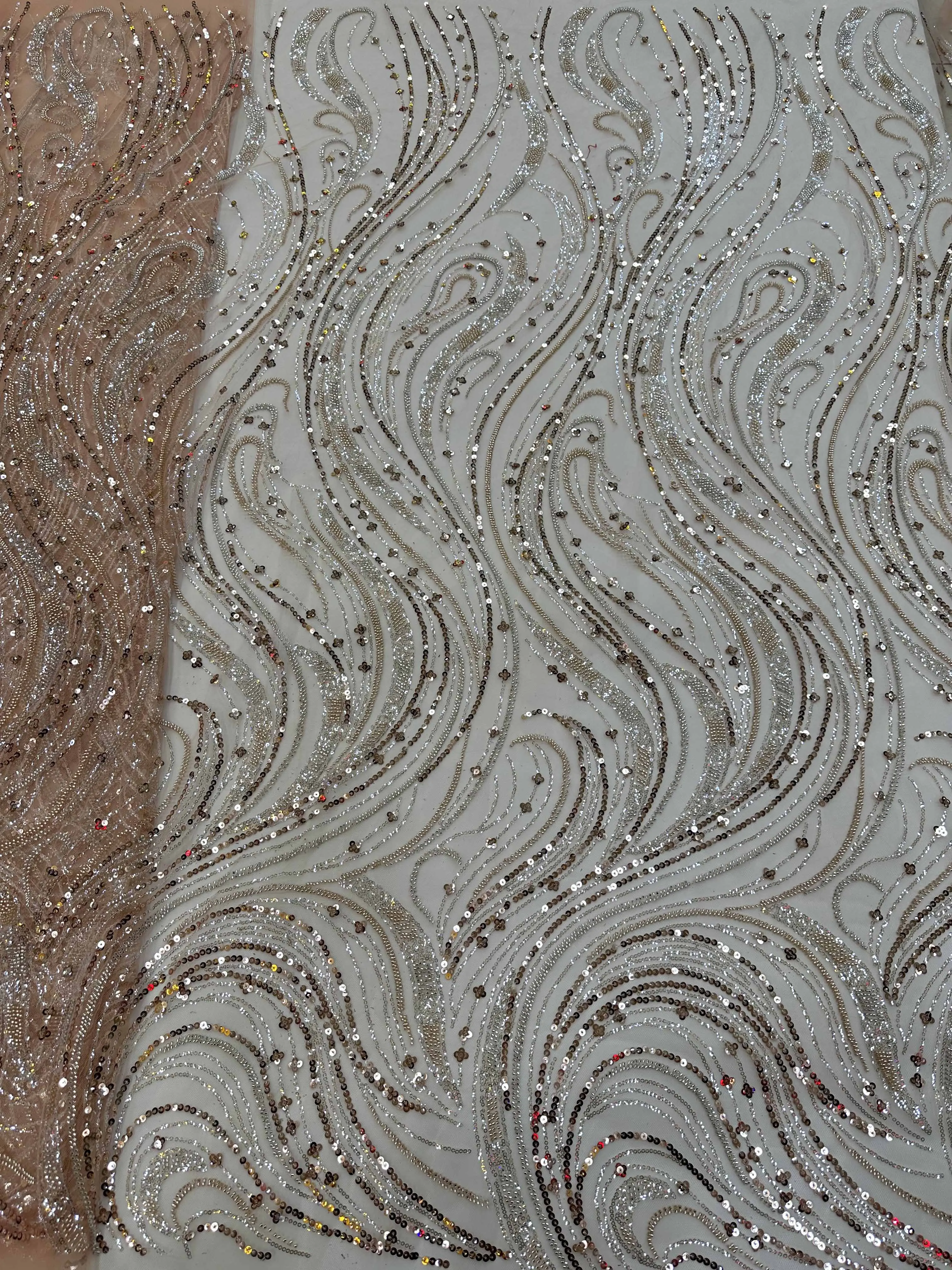 African Nigerian French Tulle Mesh Net Beads Sequins Lace Fabric High Quality Beaded Luxury Lace For Wedding Party Dress
African Nigerian French Tulle Mesh Net Beads Sequins Lace Fabric High Quality Beaded Luxury Lace For Wedding Party Dress