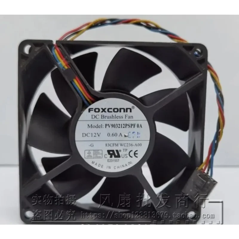 New CPU Fan for Foxconn PV903212PSPF0A 9032 12V 0.60A Silent 4-Wire PWM Case Radiator Fan 90*90*32mm
New CPU Fan for Foxconn PV903212PSPF0A 9032 12V 0.60A Silent 4-Wire PWM Case Radiator Fan 90*90*32mm