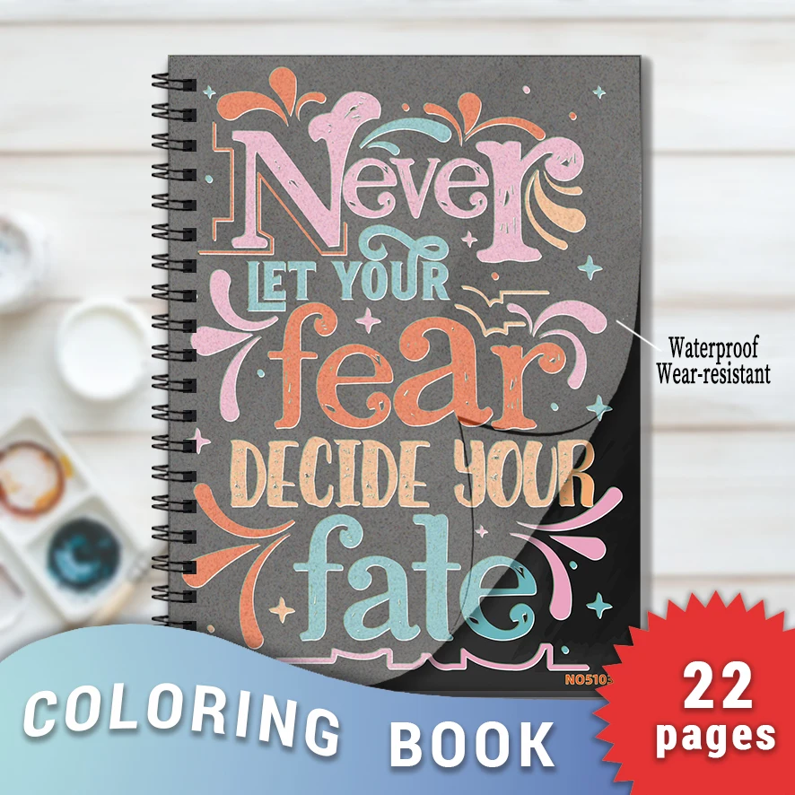 Adult Quotes Coloring Book - 8.3x 11.2 Inch 22 Page Coloring Book - Helps Reduce Stress and Ease Emotions
Adult Quotes Coloring Book - 8.3x 11.2 Inch 22 Page Coloring Book - Helps Reduce Stress and Ease Emotions