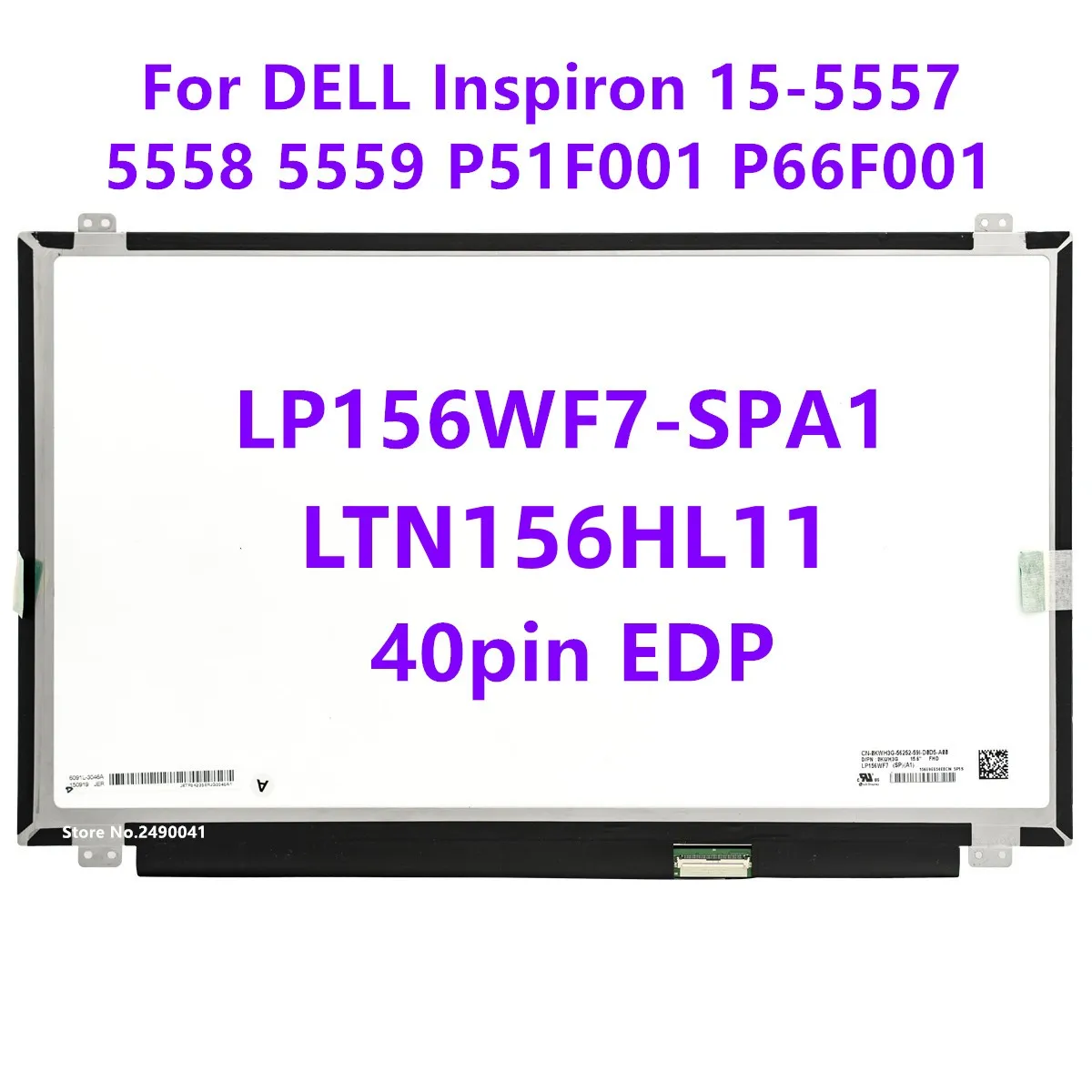 15,6-дюймовый IPS-ноутбук с сенсорным ЖК-экраном LP156WF7-SPA1 LTN156HL11 для DELL Inspiron 15-15,6 5557 5558 P51F001 P66F001 40pin eDP
15,6-дюймовый IPS-ноутбук с сенсорным ЖК-экраном LP156WF7-SPA1 LTN156HL11 для DELL Inspiron 15-15,6 5557 5558 P51F001 P66F001 40pin eDP