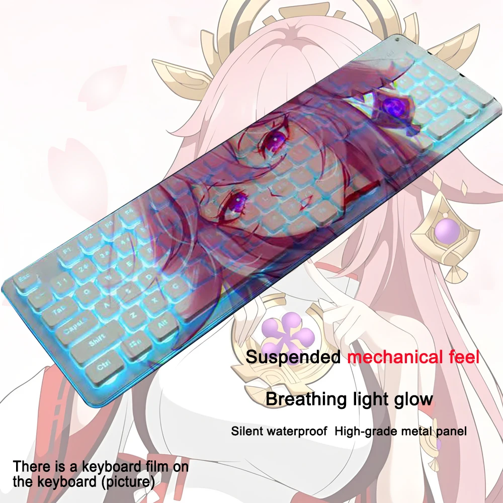 Gaming Anime Keyboard 104 Keys Genshin Impact Keyboards Custom USB Yae Miko Wired Cute Keyboard Office Laptop Computer Accessori
Gaming Anime Keyboard 104 Keys Genshin Impact Keyboards Custom USB Yae Miko Wired Cute Keyboard Office Laptop Computer Accessori
