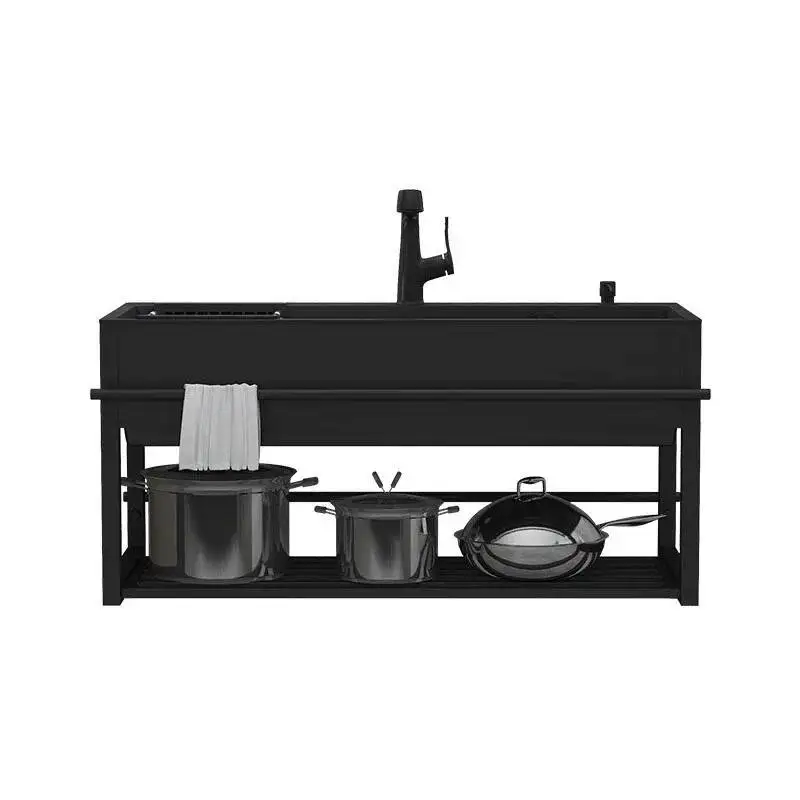 Stainless Steel Single Kitchen Sinks with Bracket Pool Home Kitchen Sink Integrated Balcony Wall-mounted Kitchen Washing Sinks
Stainless Steel Single Kitchen Sinks with Bracket Pool Home Kitchen Sink Integrated Balcony Wall-mounted Kitchen Washing Sinks