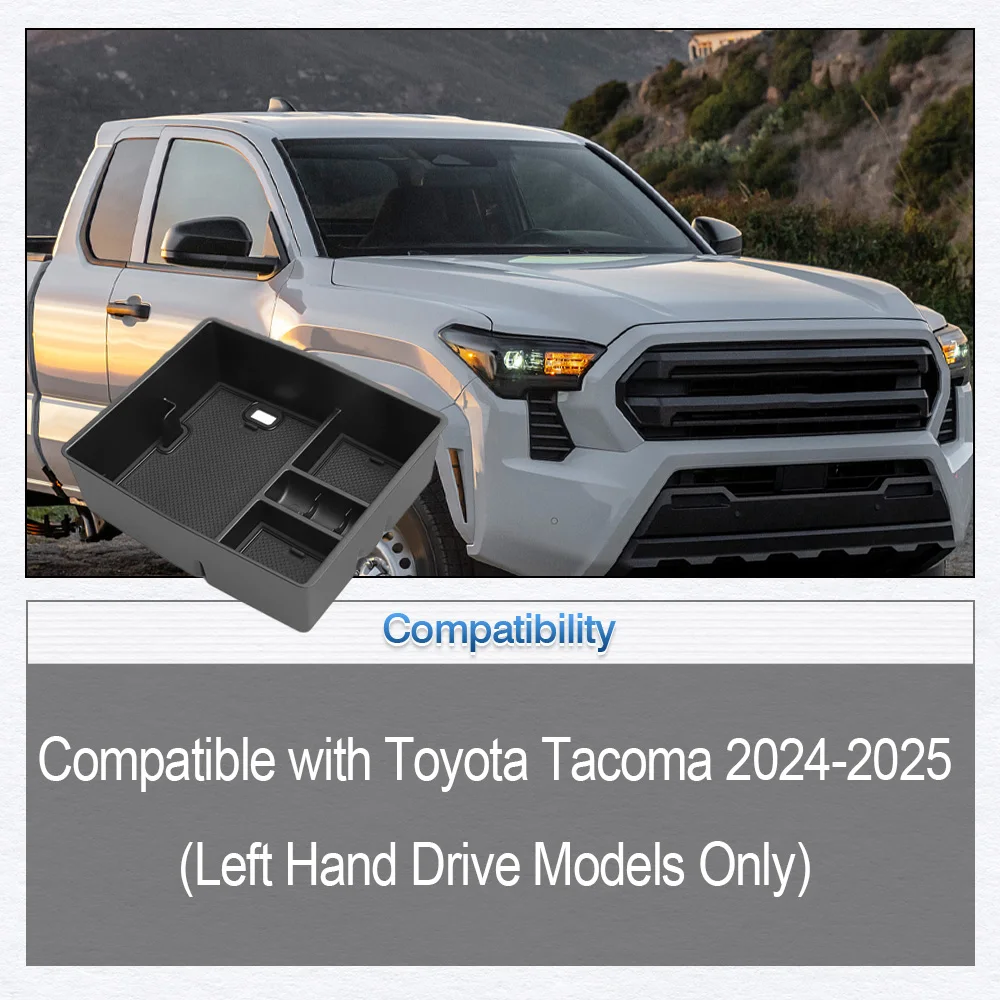 For Toyota Tacoma 2024 2025 Car Center Console Organizer Tray Armrest Storage Box Car Interior Accessories LHD Black ABS
For Toyota Tacoma 2024 2025 Car Center Console Organizer Tray Armrest Storage Box Car Interior Accessories LHD Black ABS