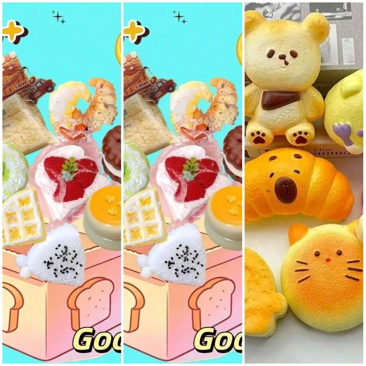 3-Pack Surprise Toy Blind Boxes, Squishy Blind Boxes, Food-Themed Squishy Blind Boxes. Cute Mystery Toys, Food-Themed Stress-Rel
3-Pack Surprise Toy Blind Boxes, Squishy Blind Boxes, Food-Themed Squishy Blind Boxes. Cute Mystery Toys, Food-Themed Stress-Rel